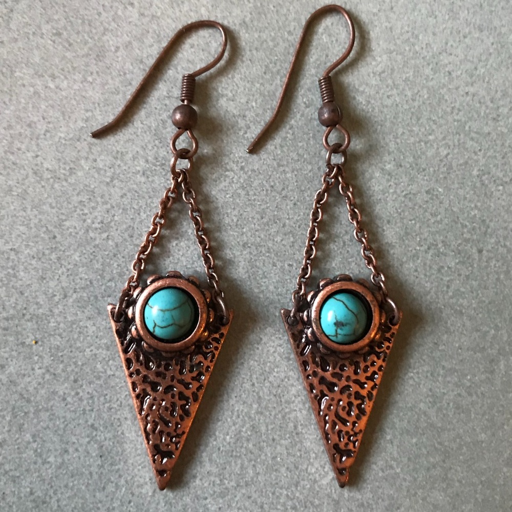 Turquoise/Copper Earrings